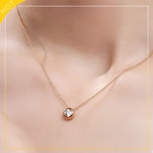 Simple 18K Platinum Rose Gold 1 Carat Diamond Imported from